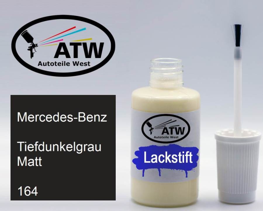 Mercedes-Benz, Tiefdunkelgrau Matt, 164: 20ml Lackstift, von ATW Autoteile West.